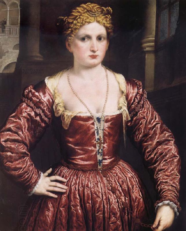 Paris Bordone Portrait of a Young Woman oil painting picture